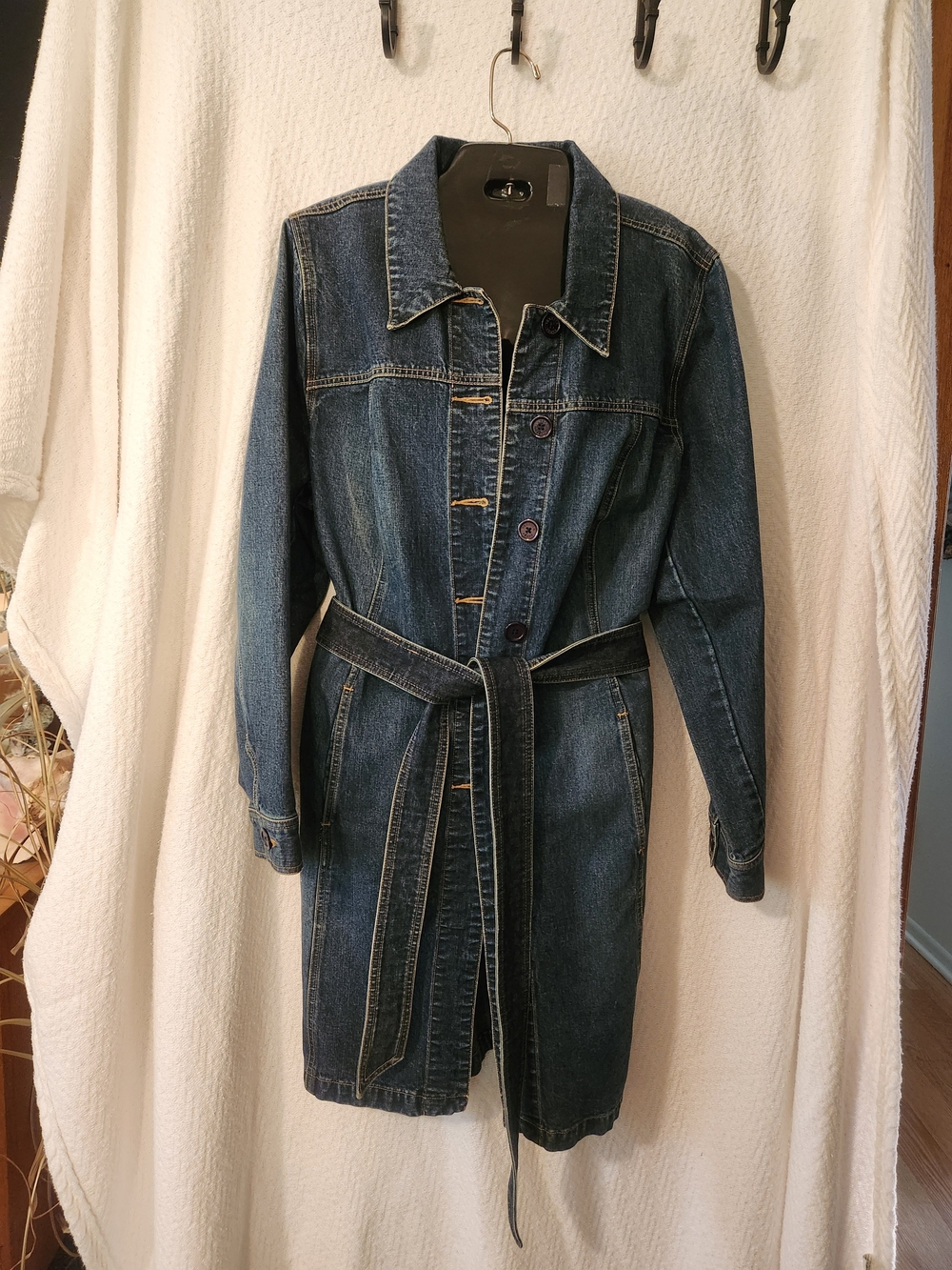 Classic Dark Blue Denim Dress with Belt BY VENEZIA JEANS SIZE 18/20